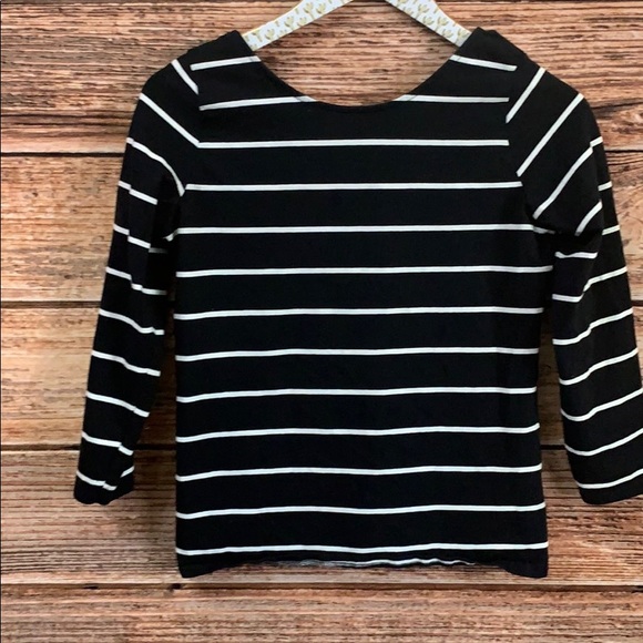 Zara| Black & White Striped Top - Picture 1 of 4